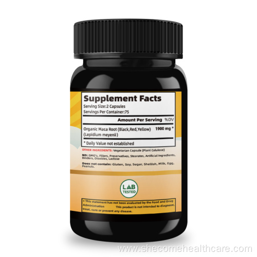OEM maca root Boosting endurance Maca extract capsules